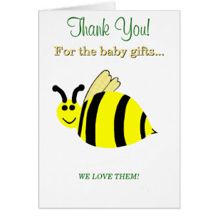 Baby Shower Bumble Bee Thank You Cards