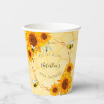 Baby Shower bumble bees sunflowers backyard Paper Cups