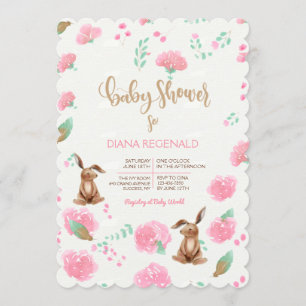 Baby Shower Bunnies Invitation