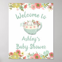 Baby Shower Bunny Welcome Sign