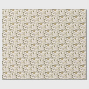 Baby Shower   Butterflies & Blossoms Poetic Floral Wrapping Paper
