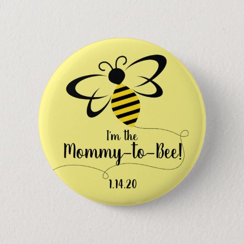 Baby Shower Button for New Mommy to Bee