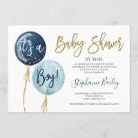 Baby shower by mail boy invitation