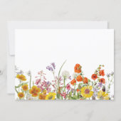 Baby Shower By Mail Colorful Wild Flowers Invitation (Back)