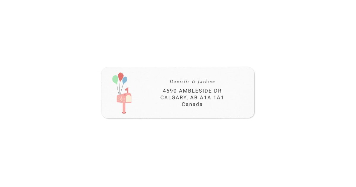 Baby Shower by Mail Cute Mailbox Address Label Zazzle