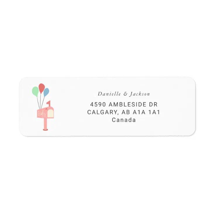 Baby Shower by Mail Cute Mailbox Address Label Zazzle
