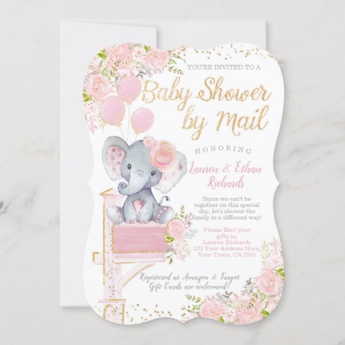 Baby Shower by Mail Elephant Invitation