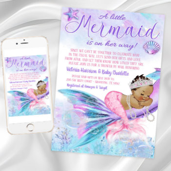 Baby Shower By Mail Ethnic Mermaid Baby Shower Invitation by The_Baby_Boutique at Zazzle