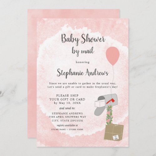 Baby Shower by mail for girl Invitation