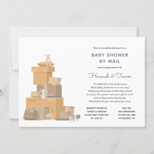 Baby Shower by Mail Gender Neutral Invitation