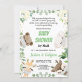 Baby Shower By Mail Gender Neutral Woodland Animal Invitation (Front)