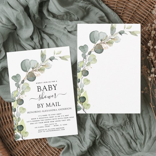 Botanical baby shower invitation