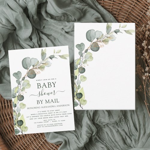 Botanical baby shower invitation