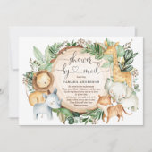 Baby Shower By Mail Greenery Safari Jungle Animals Invitation (Front)