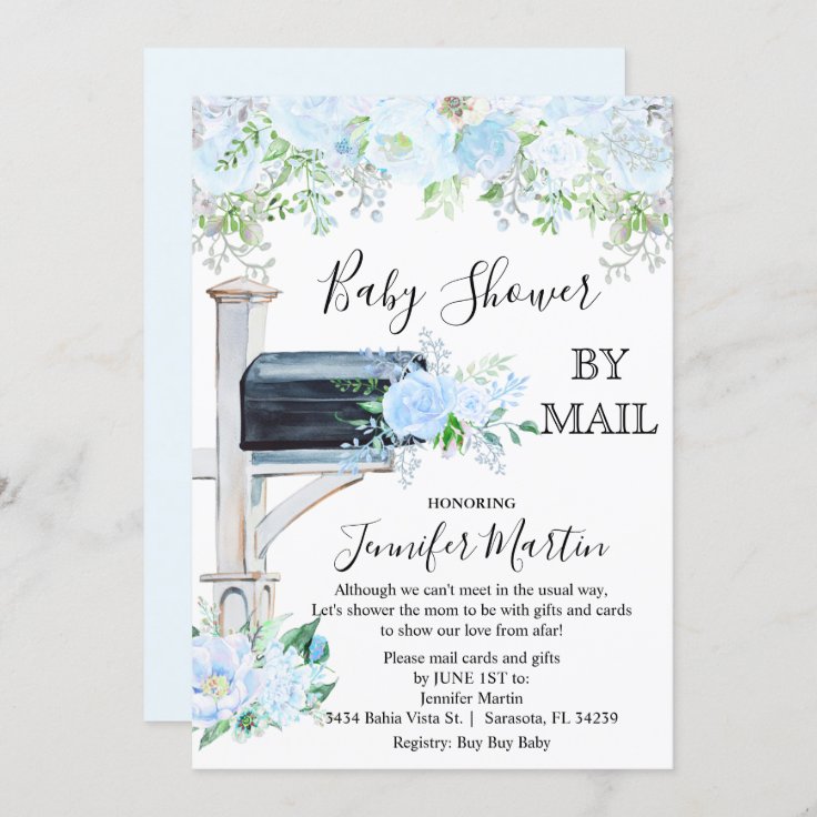 Baby Shower by Mail Invitation Zazzle