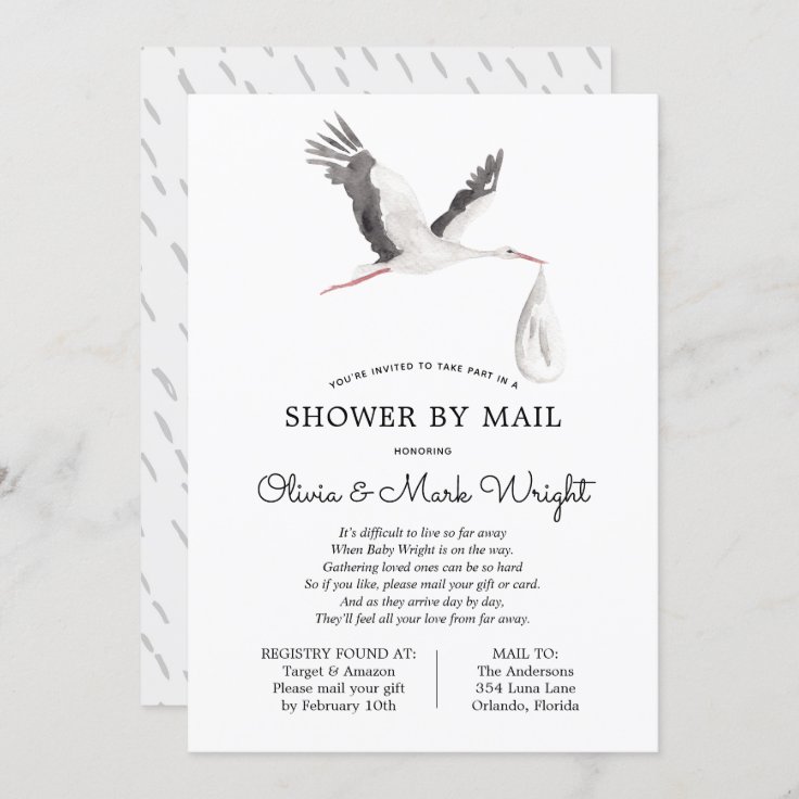 Baby Shower by Mail Invitation Zazzle