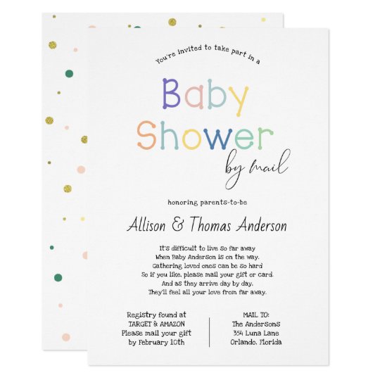 Baby Shower by Mail Invitation