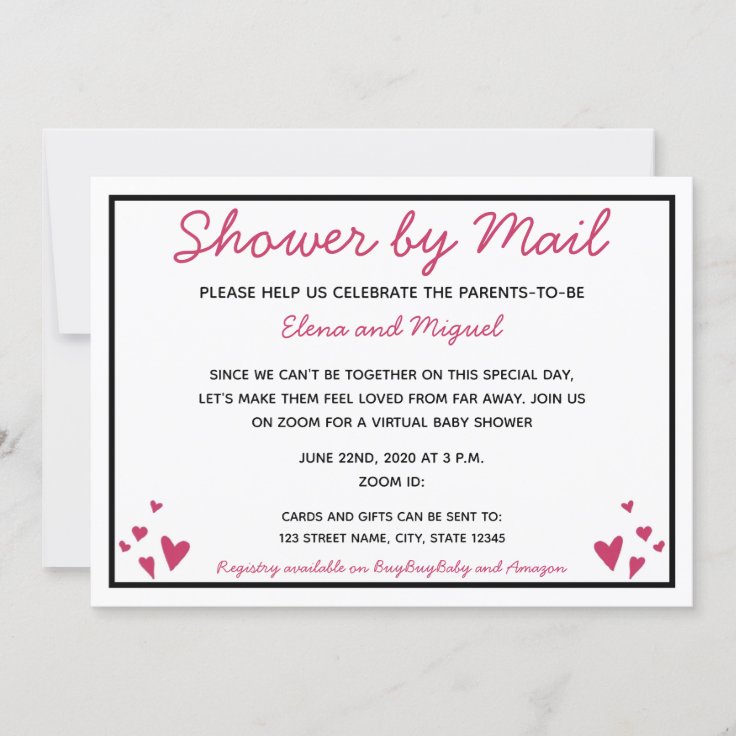 Baby Shower by Mail Invitation Zazzle