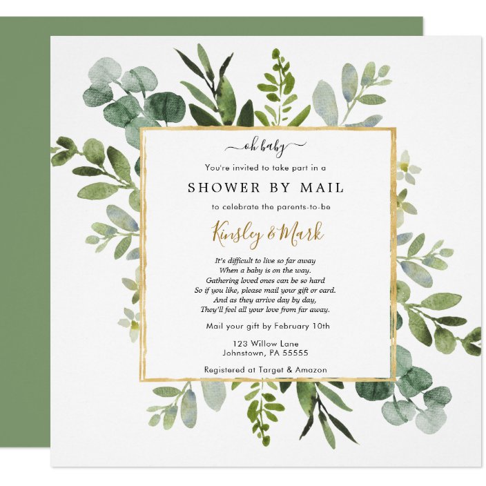 Baby Shower by Mail Invitation