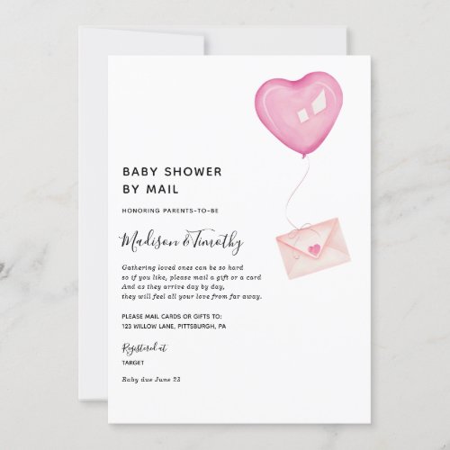 Baby Shower by Mail invitation