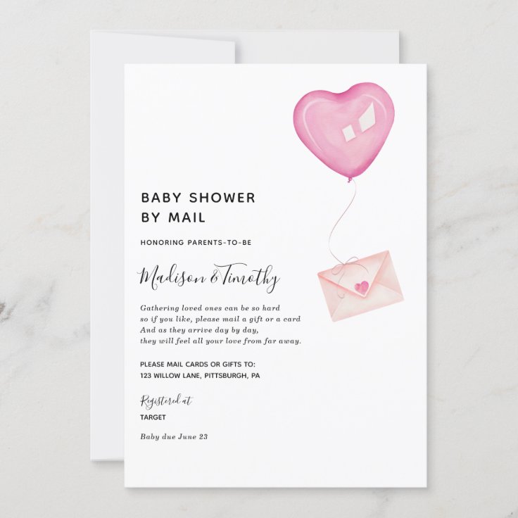 Baby Shower by Mail invitation Zazzle