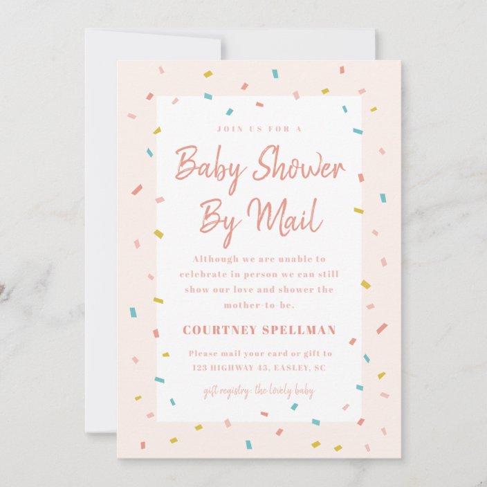 Baby Shower by mail invitation Zazzle