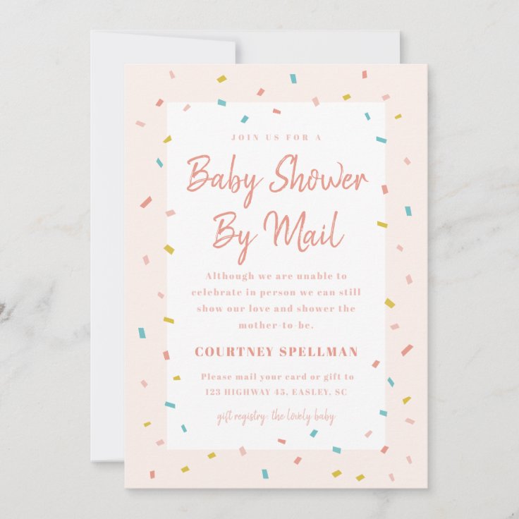 Baby Shower by mail invitation Zazzle