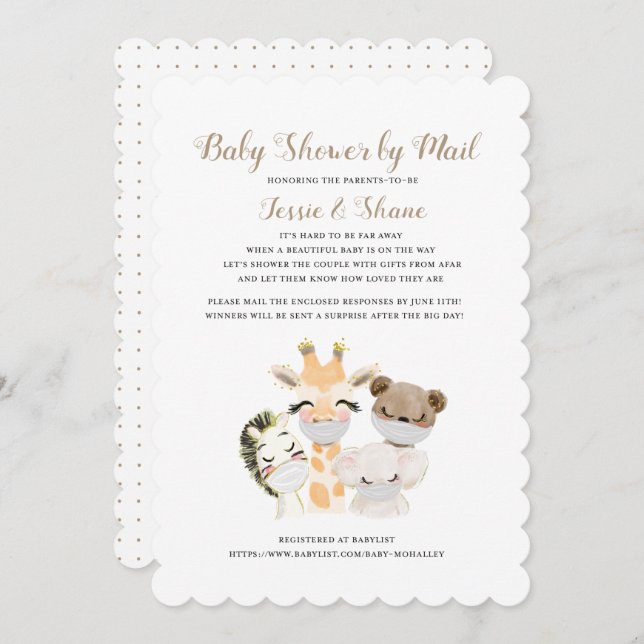 Baby Shower By Mail Invitation (Front/Back)
