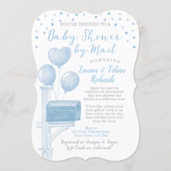Baby Shower By Mail Invitation by PrinterFairy at Zazzle