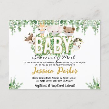 Baby Shower By Mail Invitation by 10x10us at Zazzle