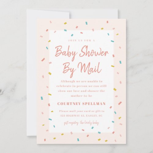 Baby Shower by mail invitation