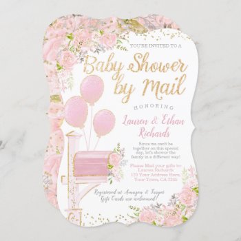 Baby Shower By Mail Invitation by PrinterFairy at Zazzle