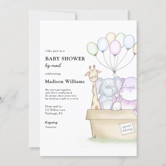 Baby Shower by Mail Invitation