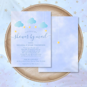 Baby Shower By Mail Long Distance Blue Boy Invitation