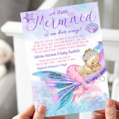 Baby Shower By Mail Mermaid Baby Shower Invitation