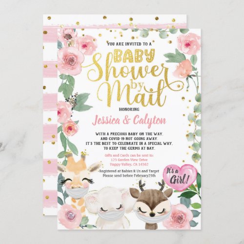 Baby Shower By Mail Pandemic Woodland Animal Invitation