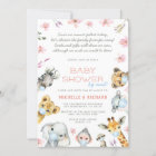 Baby Shower By Mail Safari Animals Pink Floral