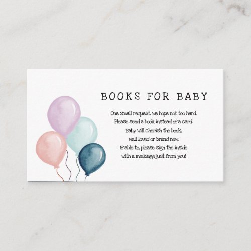 Baby Shower by Mail Send a Book Enclosure Card