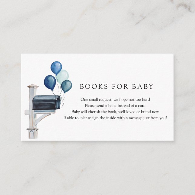 Baby Shower by Mail Send a Book Enclosure Card (Front)