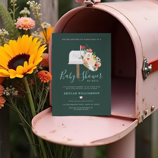 Baby Shower By Mail Shower Mommy-To-Be From Afar Invitation (Baby Shower By Mail Shower Mommy-To-Be From Afar Invitation)