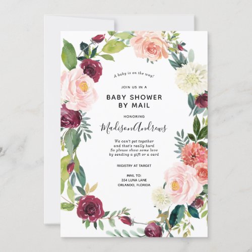 Baby Shower by Mail Spring Floral invitation