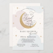 Baby Shower by Mail Twinkle Star and Moon Invitation (Front/Back)