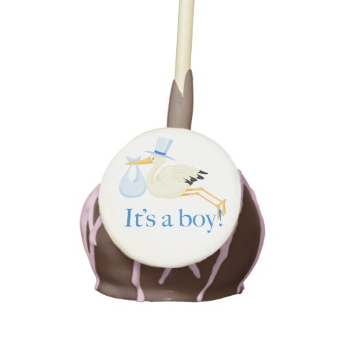 Baby Shower Cake Topper with Stork Cake Pops