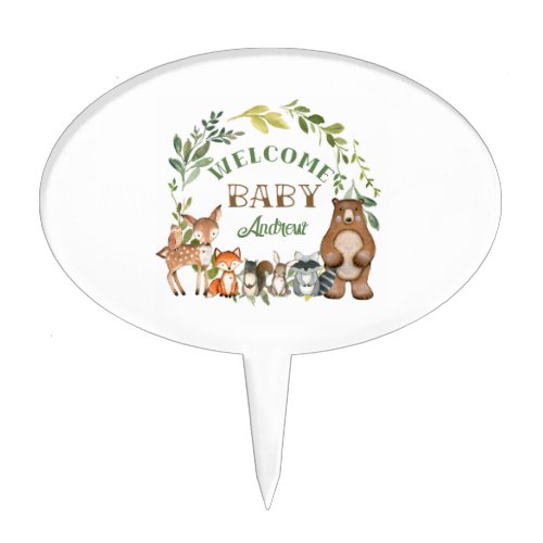 Baby Shower Cake Topper Woodland animals Cake Topper