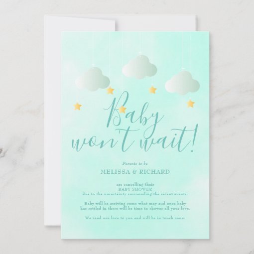Baby Shower Cancellation Shower by Mail Neutral Invitation Zazzle