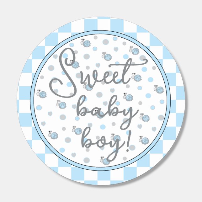 Baby Shower Candy Mints Labels Snips & Snails (Sticker)