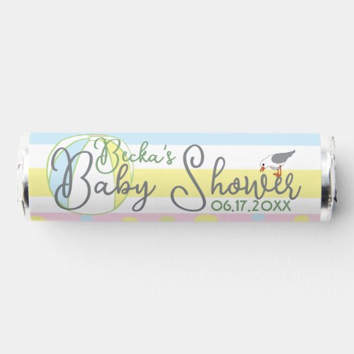 Baby Shower Candy Roll of Mints Beach Theme