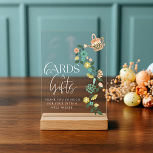 Baby Shower Cards & Gifts Spring Floral Easter Acrylic Sign