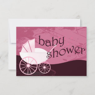 baby shower carriage invitation
