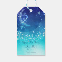 Baby Shower Celestial Moon Sparkle Sky Party Favor Gift Tags